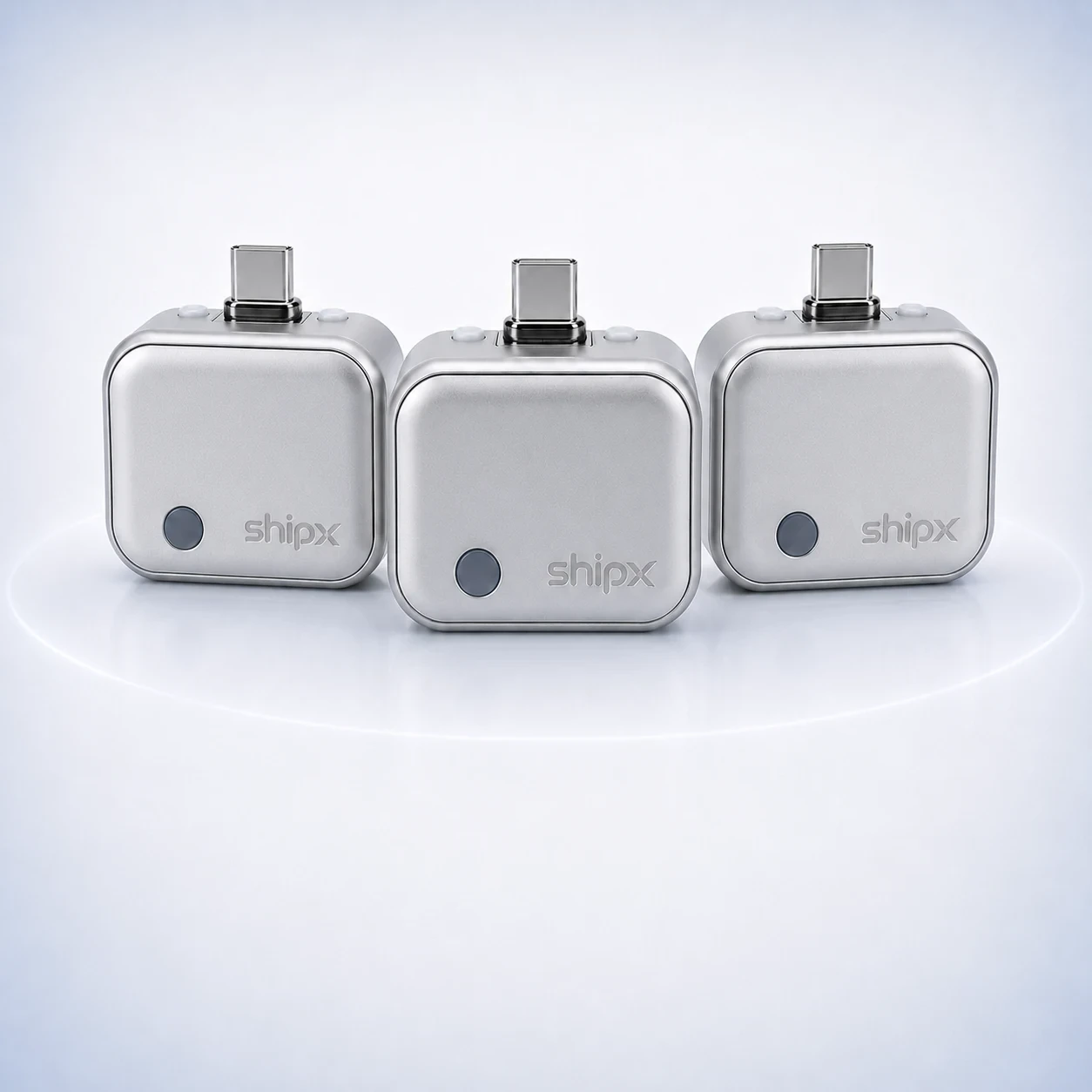 Tres adaptadores inteligentes USB-C SHIPX de 140W con autocorte que se desconecta solo al llegar al 100%